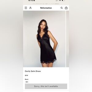 Reformation Cecily Satin Dress